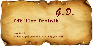 Göller Dominik névjegykártya