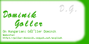dominik goller business card